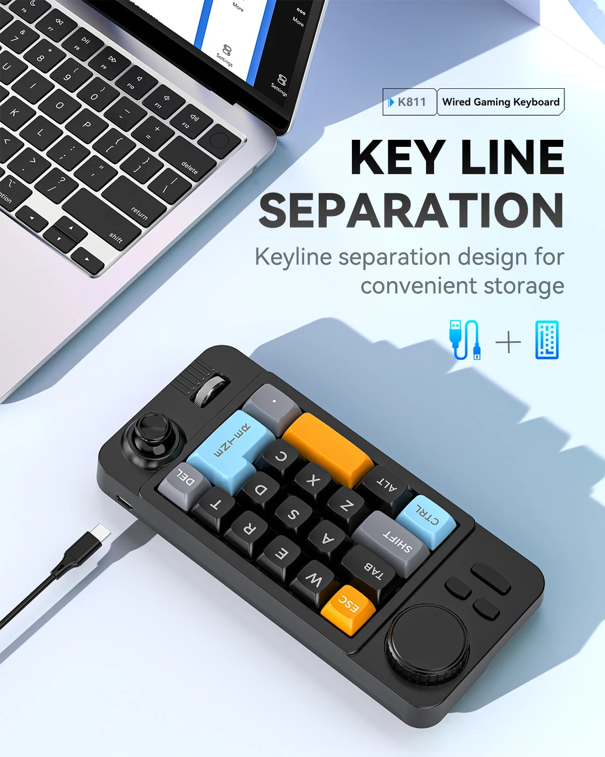 Hot Swap Mechanical Keyboard With Volume Scroll Keypad