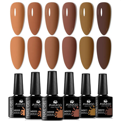 6pc All-Season Gel Nail Polish Set for Long-Lasting Manicure - Smarsty