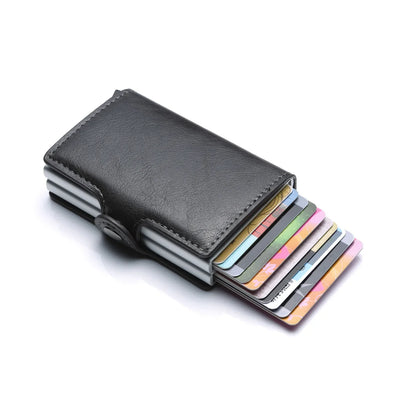 Rfid Men Card Wallets Carbon Fiber Slim Mini Wallet 14 Card Holders Small Money Bag Male Purses - Smarsty