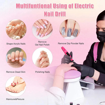 Electric Nail Drill Set for Professional Manicure and Gel Removal - Smarsty