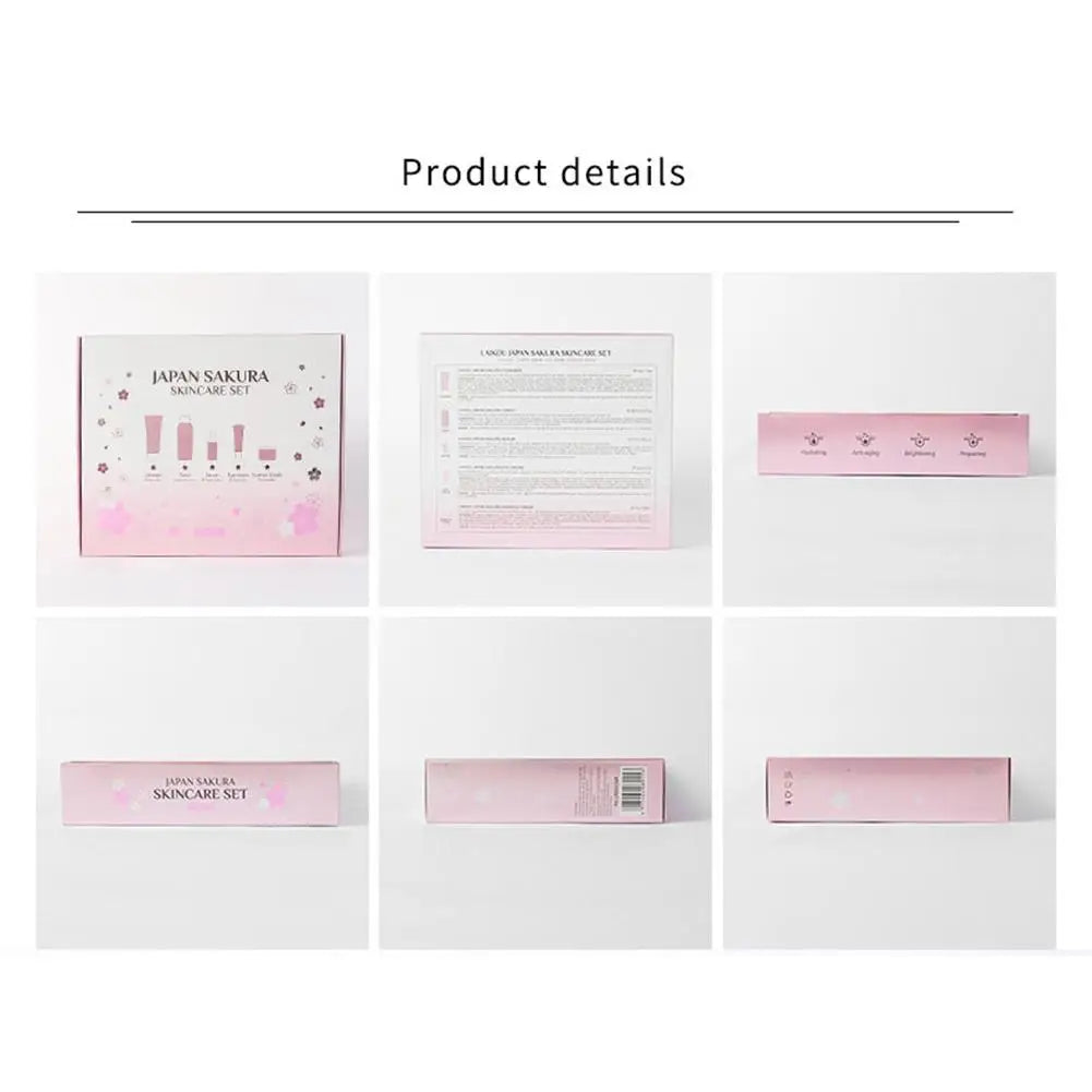 5/3pcs/Set Sakura Skin Care Sets Face Cream Serum Toner Facial Cleanser Sunscreen Eye Cream Gift Box Face Skin Care Set Product - Smarsty