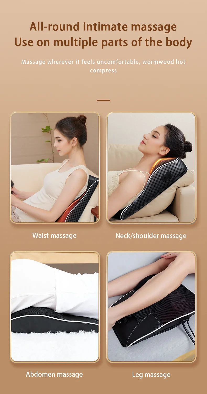 Shiatsu Electric Neck Pillow with Heating Therapy - Smarsty
