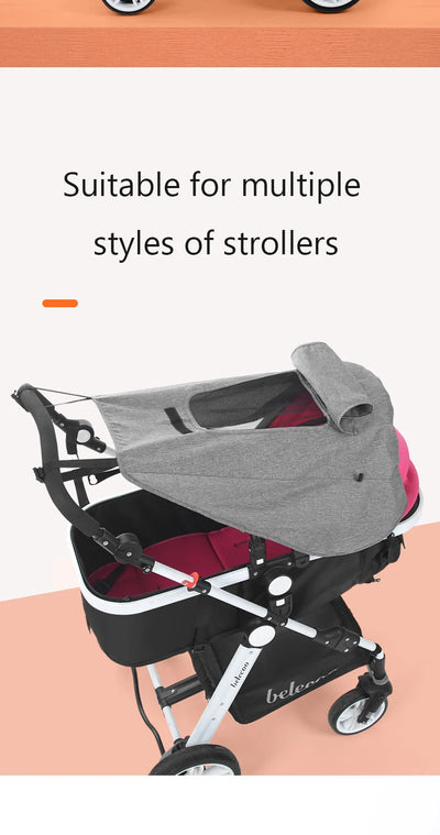 Universal Baby Stroller Accessories Sun Shade UV Protection Sunshade Carriage Canopy Cover for Prams Infants Car Seat Sun Visor by Smarsty