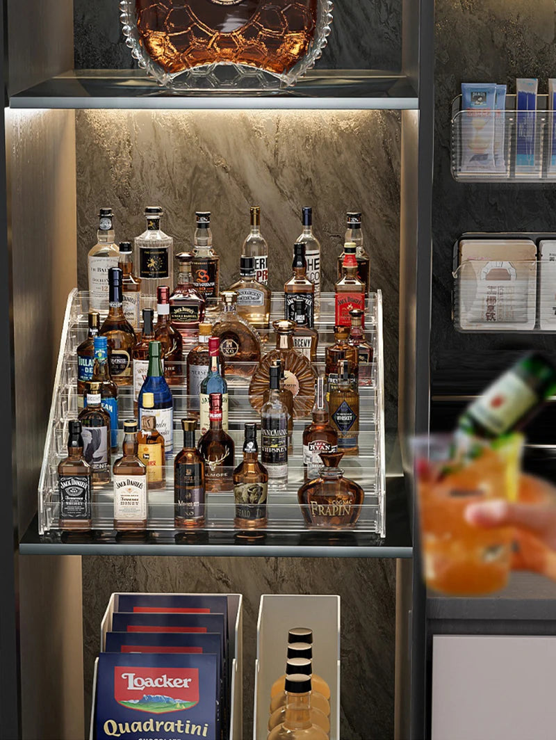 3-7 Tier Transparent Display Rack Stepped Multi-Layer Acrylic Storage Rack Toy Anime Car Model Small Wine Bottle Perfume Storage by Smarsty