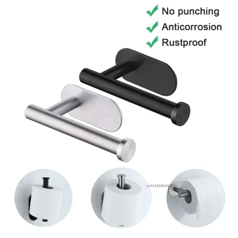 No Drilling Stainless Steel Toilet Paper Holder - Smarsty