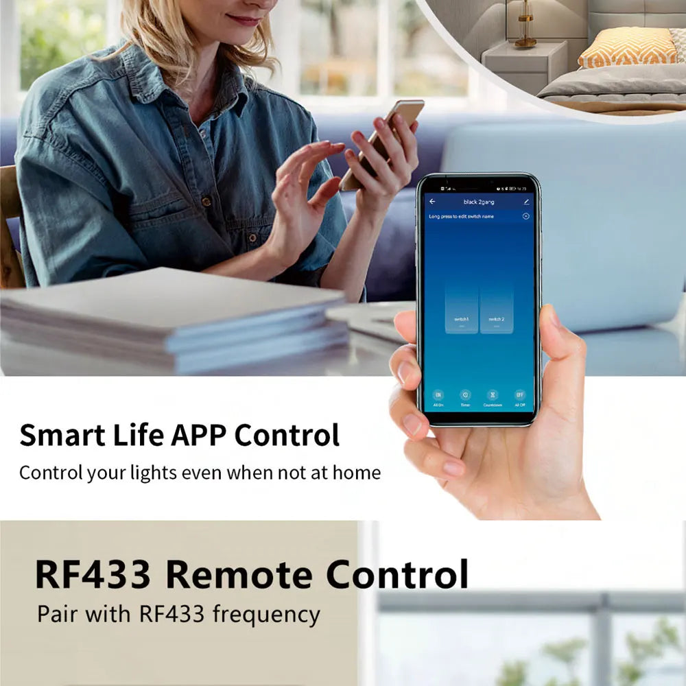 Tuya WiFi Smart Wall Switch with Voice Control - Smarsty