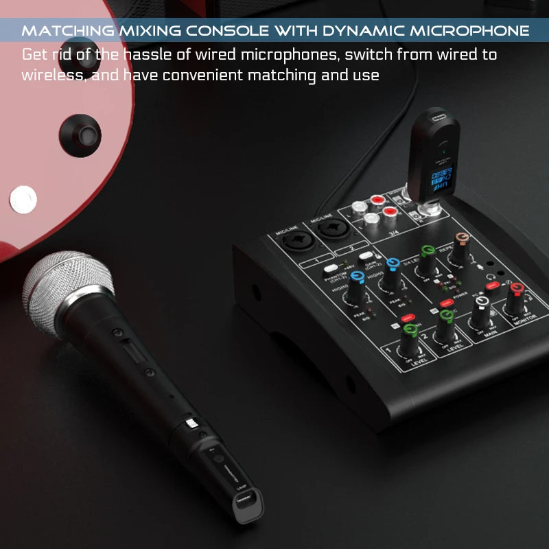 Wireless Microphone System with XLR and 6.5 Transmitter - Smarsty
