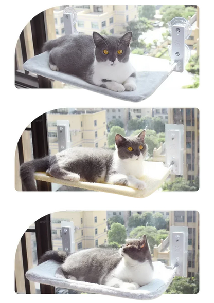 Cordless Cat Hammock With Suction Cups For Sunbathing - Smarsty