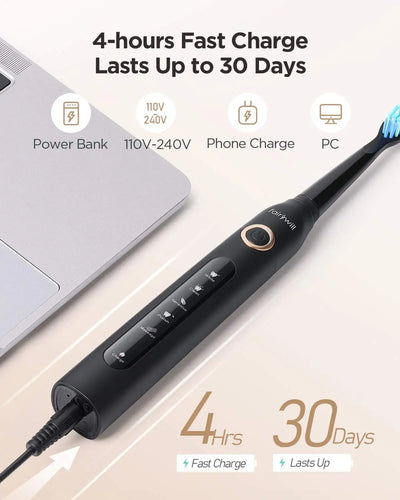 Fairywill FW507 Electric Sonic Toothbrush with Travel Case - Smarsty