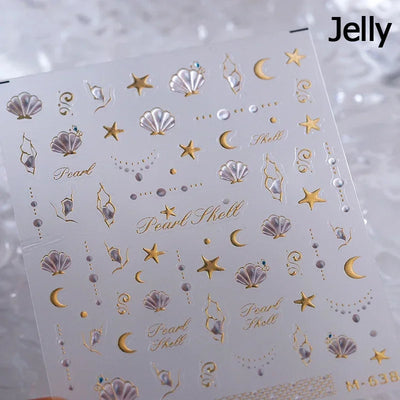 Dreamy Summer Beach Nail Art Stickers for Manicure - Smarsty