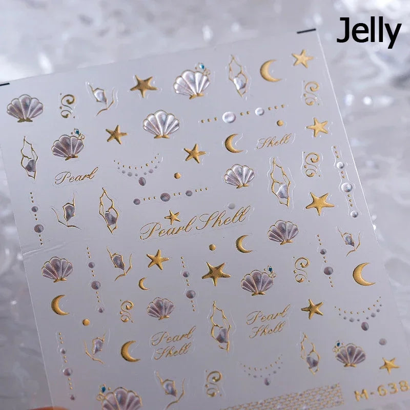 Dreamy Summer Beach Nail Art Stickers for Manicure - Smarsty