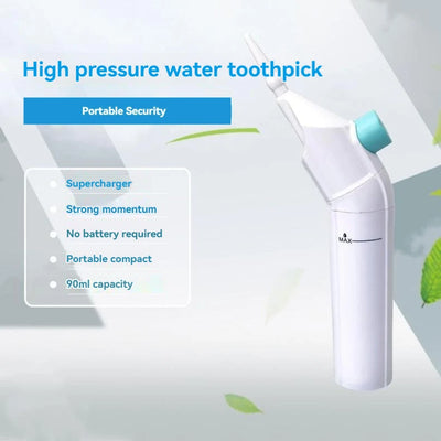 Household High Pressure Oral Irrigator Portable Teeth Clean Water Dental Floss Manual High Pressure Water Toothpick - Smarsty