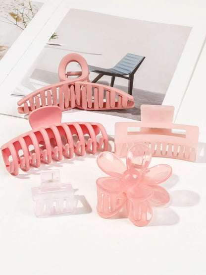 Mixed Color Hair Claw Clips Strong Hold For Curly Hair - Smarsty