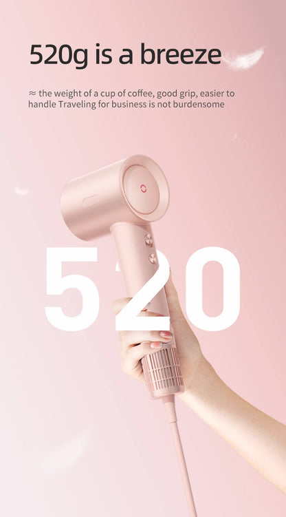 High Speed 1600W Electric Hair Dryer with Adjustable Temperature - Smarsty