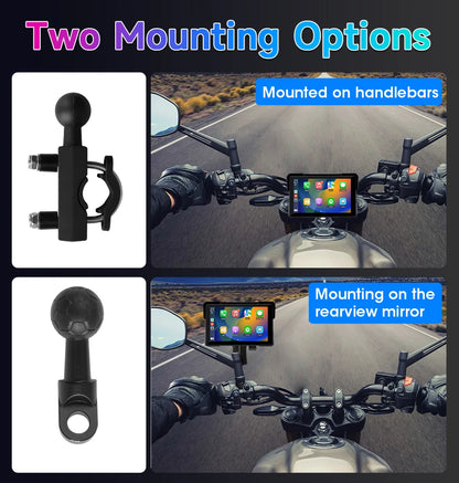 Motorcycle DVR GPS Navigation With CarPlay And Android Auto - Smarsty