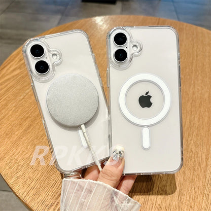 Transparent MagSafe Case for iPhone Crystal HD Shockproof - Smarsty