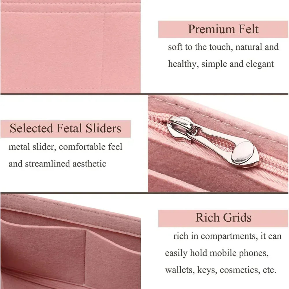 Bag Organizer for LONGCHAMP Mini Tote Timid Bag Storage & Finishing Inner Bag Liner Handbags Insert Organizer Fit Mini Size