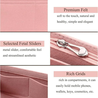 Bag Organizer for LONGCHAMP Mini Tote Timid Bag Storage & Finishing Inner Bag Liner Handbags Insert Organizer Fit Mini Size