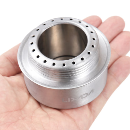 Outdoor Mini Alcohol Stove Aluminum Alloy Alcohol Stove with Lid Outdoor Camping Hiking Backpacking Cooking Stove