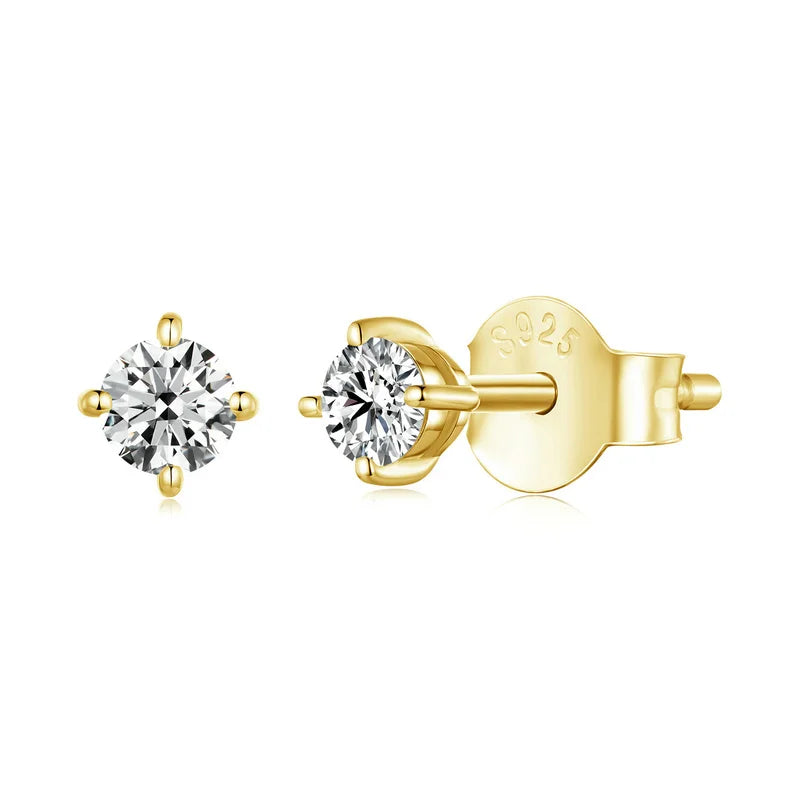 Moissanite Earrings 925 Sterling Silver D Color Studs - Smarsty