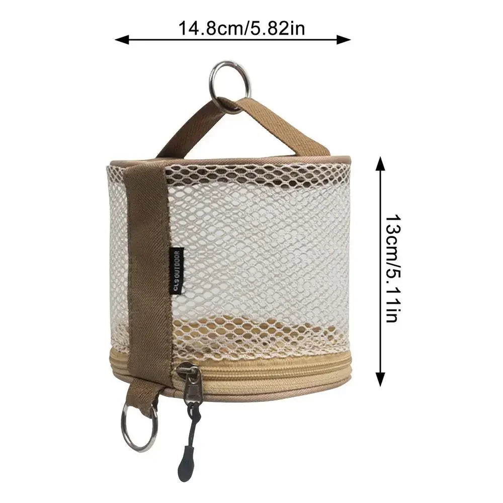 Outdoor camping tissue case roll paper storage bag with hook portable tissue holder tent hanging napkin holder camping supplies
