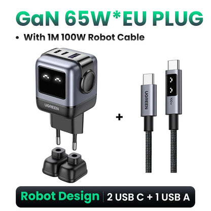 65W GaN Charger With PD3.0 PPS Fast Charge Compact Travel - Smarsty
