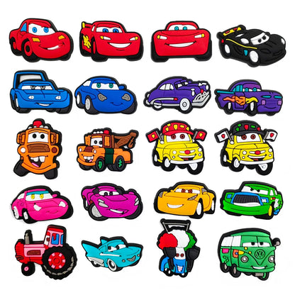 9-20pcs/set Disney Cars Truck Series for Park Shoe Charms Accessories for Classic Clog Shoe Decoration Kids Gifts