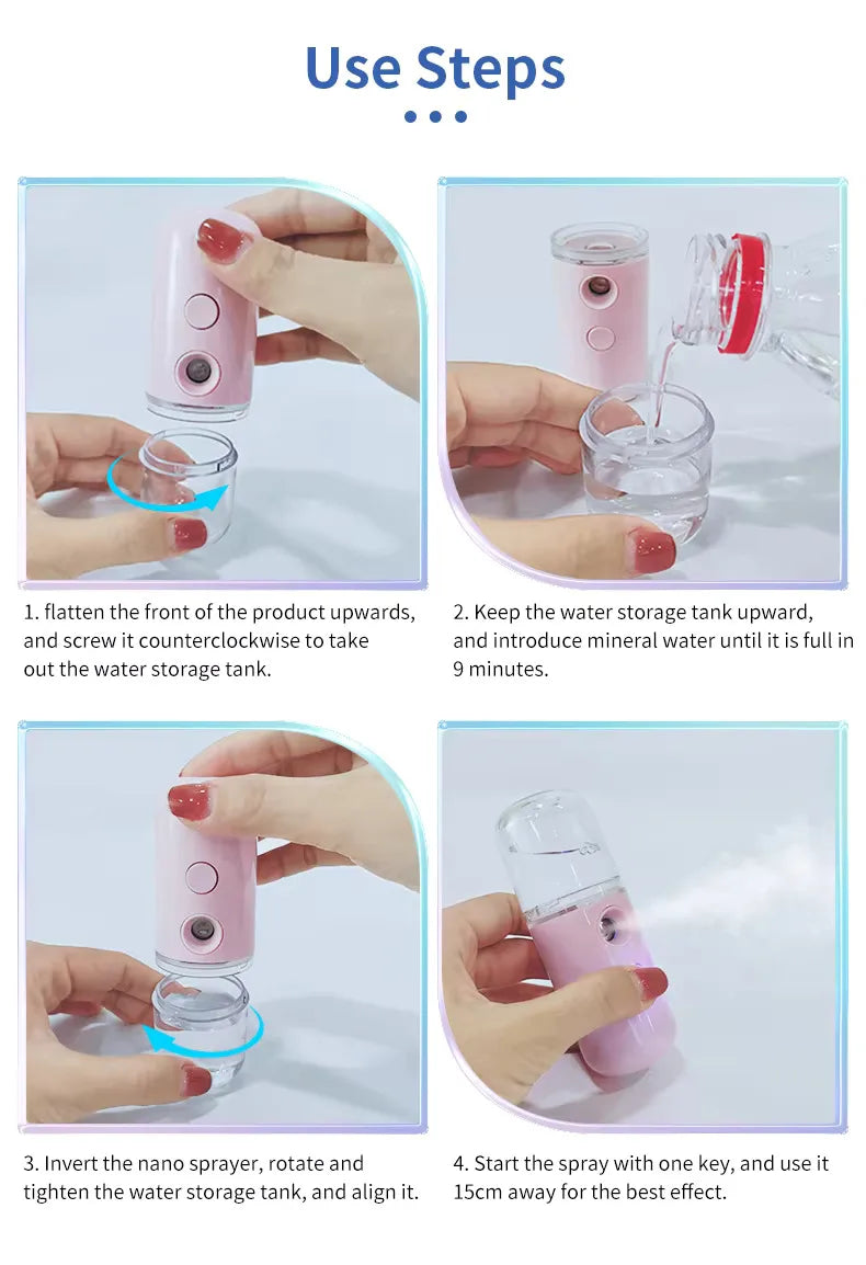 Portable Nano Facial Sprayer for Instant Hydration - Smarsty
