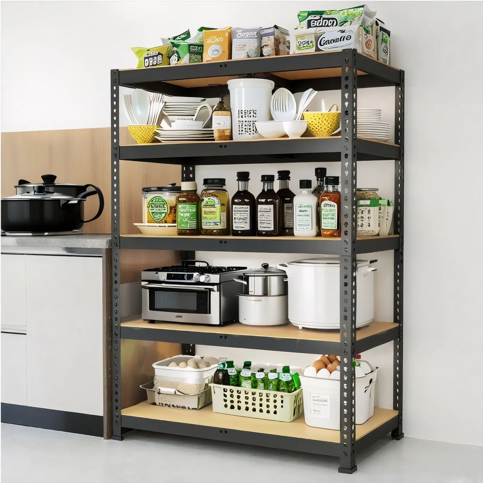 72"/60"H Garage Shelving Storage Shelves，2000LBS Capacity Heavy Duty Adjustable Storage Shelve For Closet - Smarsty
