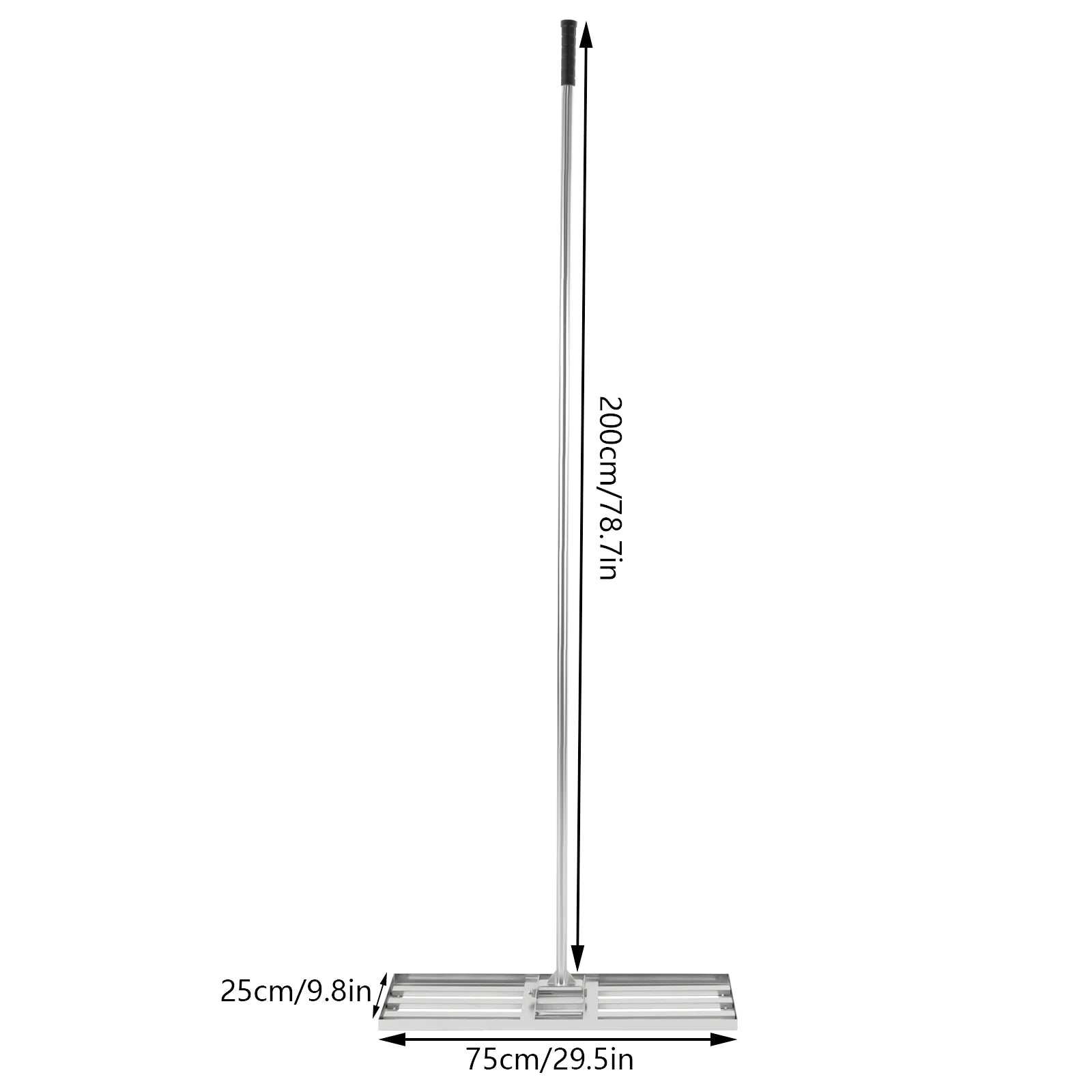 Professional Lawn Leveling Rake Soil Lawn Rake Adjustable 50-180cm Handle 180° Rotation for Perfect Turf & Green Grass