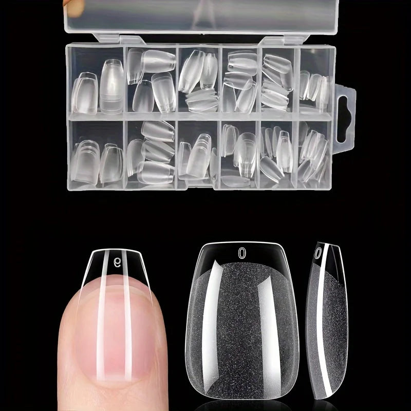 120Pcs Full Cover French Press On Nail Tips - Smarsty