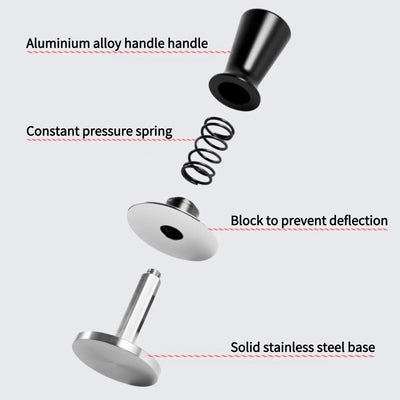 58mm 53mm 54mm 51mm Espresso Tamper Barista Coffee Tamper with Calibrated Spring Loaded Stainless Steel Tampers - Smarsty