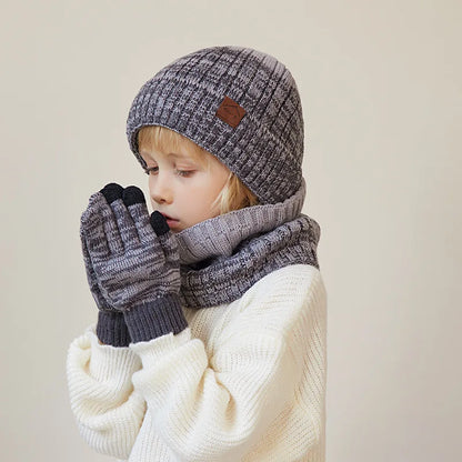 Kids Winter Hat Scarf Gloves Set Warm And Cozy Essentials - Smarsty