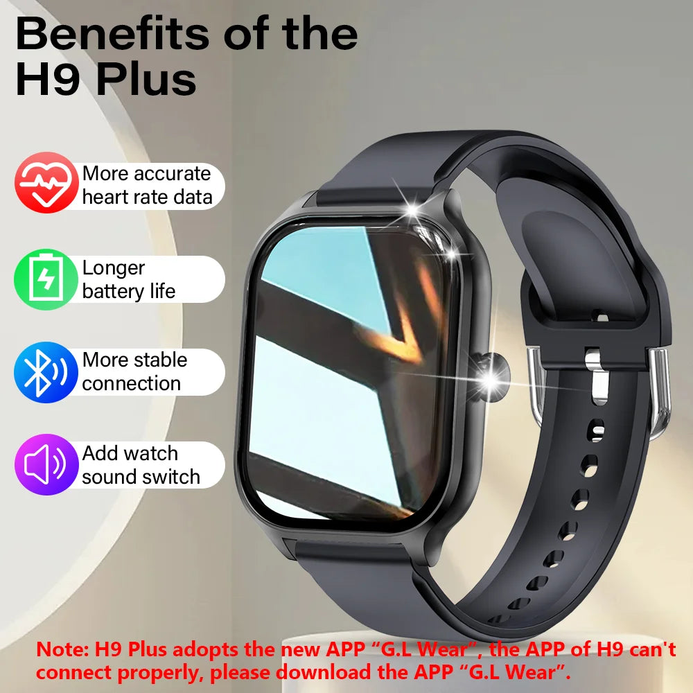 H9 Smart Watch with HD Display and Fitness Tracking - Smarsty