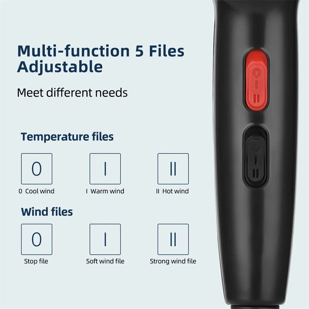 CkeyiN 1600W Hair Dryer with Negative Ion Technology - Smarsty