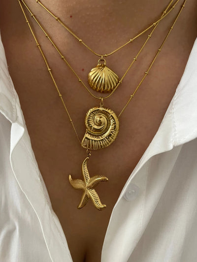 Minimalist Starfish Pendant Necklace for Beach Parties - Smarsty