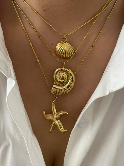 Minimalist Starfish Pendant Necklace for Beach Parties - Smarsty