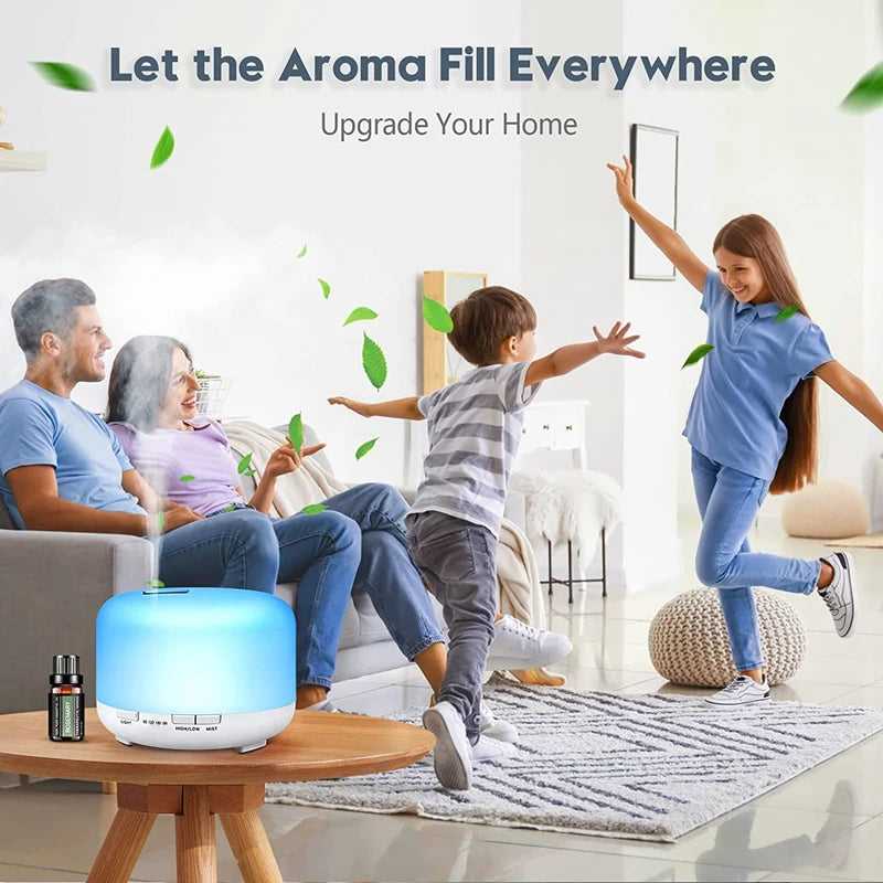 500ML USB Essential Oil Diffuser with Colorful Night Lights - Smarsty