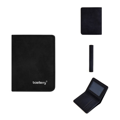 Thin Sanded Leather Multi-Card Driver's License Card Holder Simple Casual New Business Multi-Function Bifold Men's Short Wallet