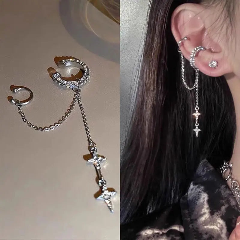 Fashion Minimalist Clip Earrings with Star Design for Women - Smarsty