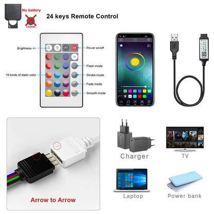 Smart LED Strip Lights with Bluetooth Control for Home Decor - Smarsty