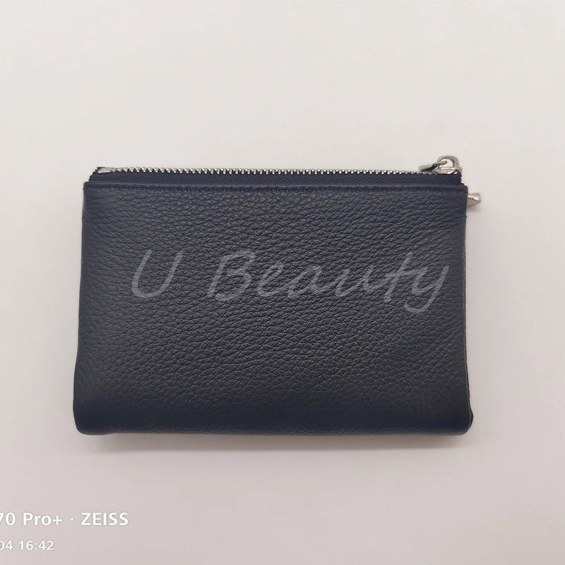 Coin Purse Genuine Cow Leather Short Wallet Trifold for Small Women's  Purses Clutch Cowhide Card Holder Travel Card Wallets
