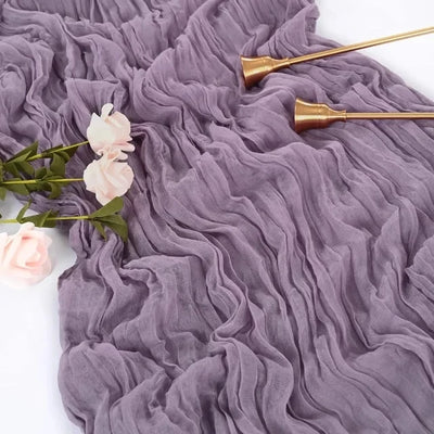 Pink Cheesecloth Table Runner for Romantic Weddings - Smarsty