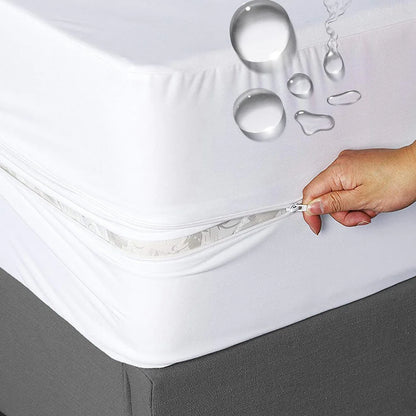 Waterproof Mattress Cover with Zipper for All Bed Sizes - Smarsty