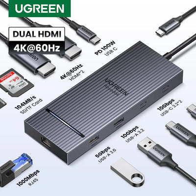 USB C Hub 10 In 1 With 4K60Hz HDMIPort PowerDelivery - Smarsty