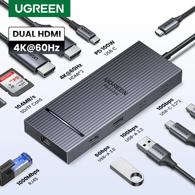 USB C Hub 10 In 1 With 4K60Hz HDMIPort PowerDelivery