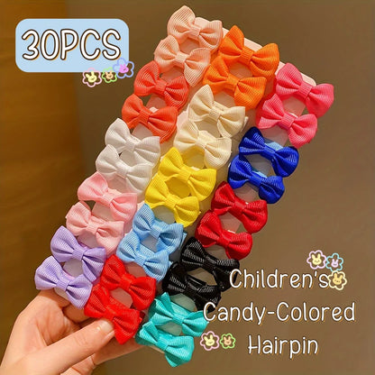 Colorful Bow Hairpins For Little Girls Gentle Holders - Smarsty