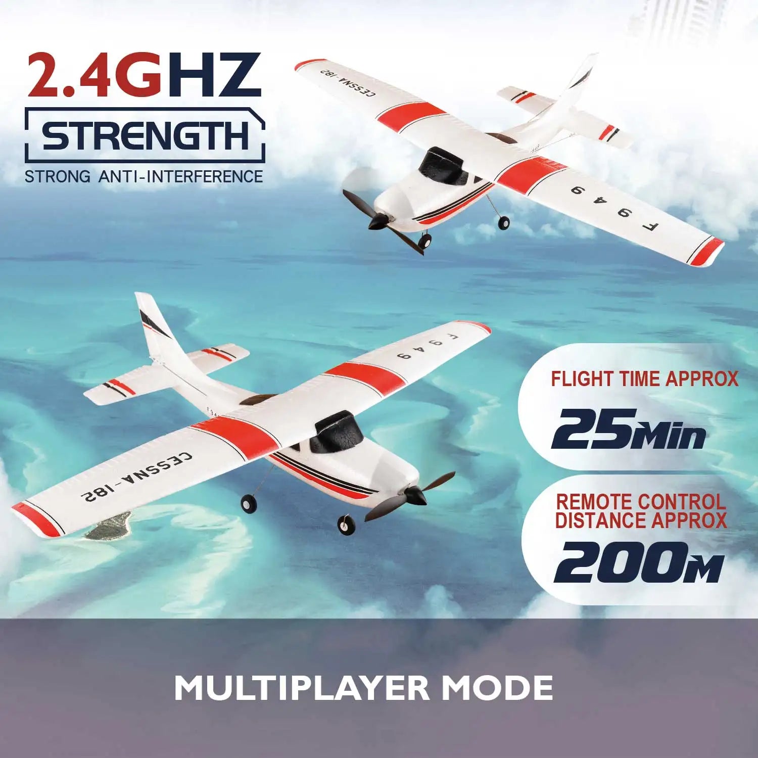 WLtoys F949 2.4G 3D6G 3Ch RC Airplane Fixed Wing Plane Outdoor Toys Drone RTF Upgrade Version Digital Servo F949S With Gyroscope - Smarsty