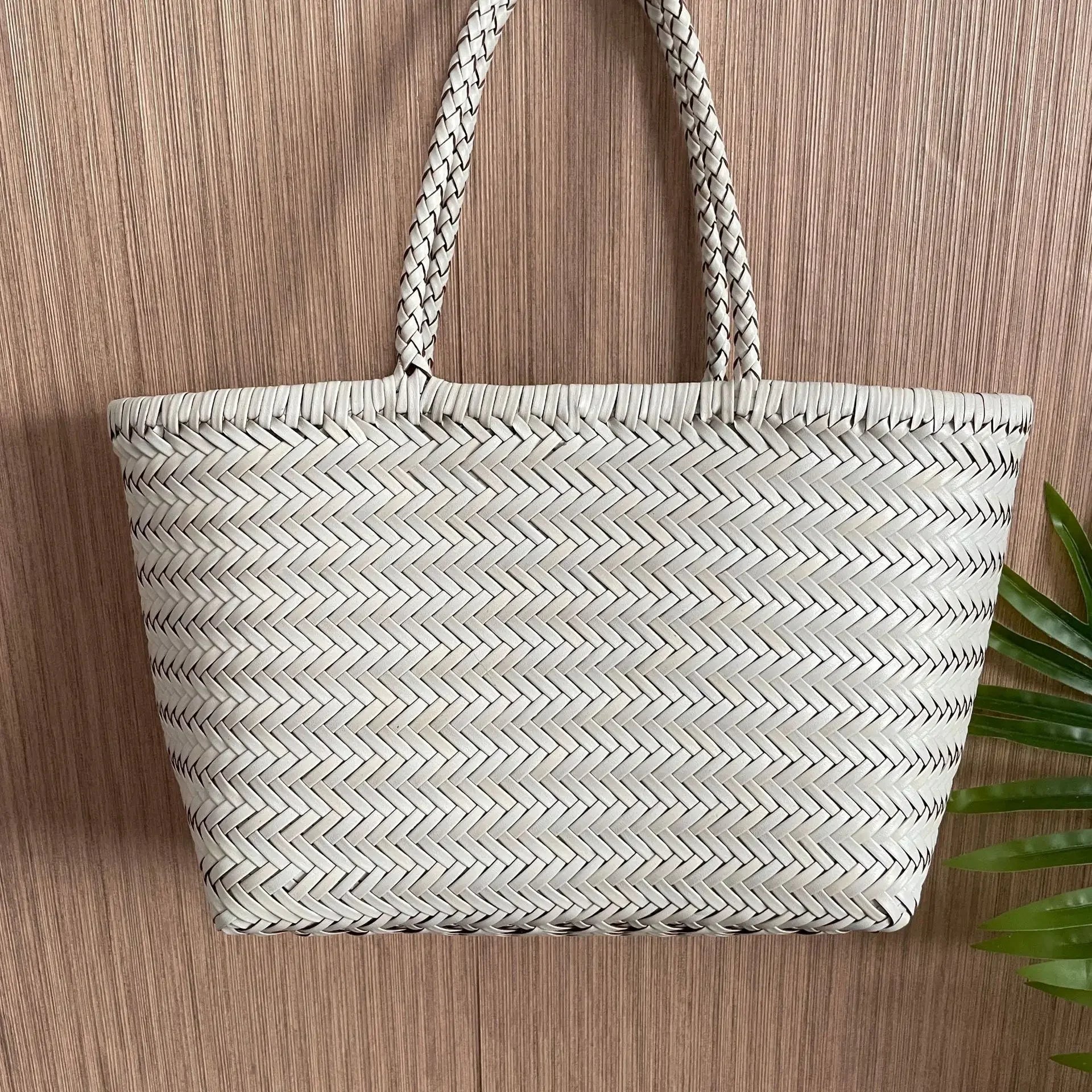 Genuine Leather Tote Bag For Women With Crossbody Strap - Smarsty