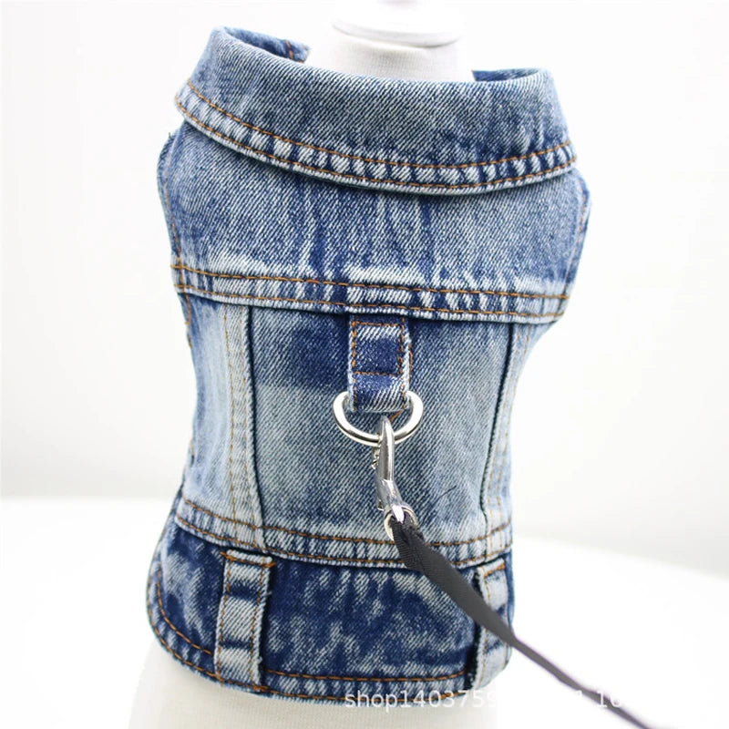 Dog Jeans Jacket for Small Dogs and Cats - Smarsty